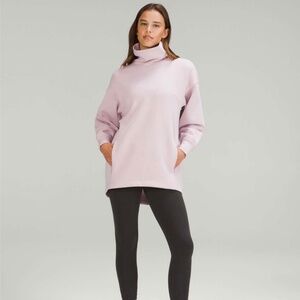 Women's Lululemon Modal-blend Turtleneck Tunic Pink Peony Size 10 EUC